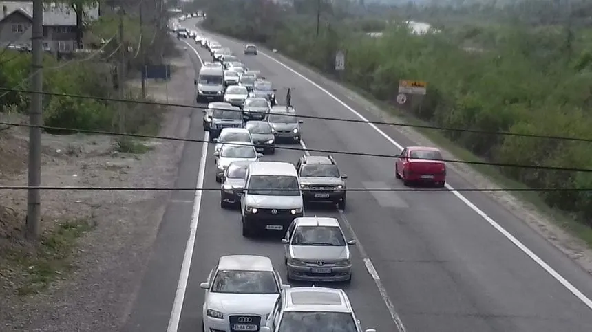 Trafic aglomerat pe DN1, pe Valea Prahovei