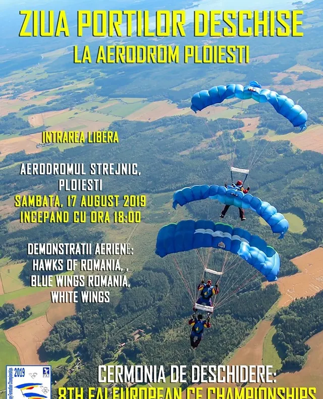 Ziua Porților Deschise la Aerodromul din Strejnic!Începe Campionatul European şi Cupa Mondială de Paraşutism