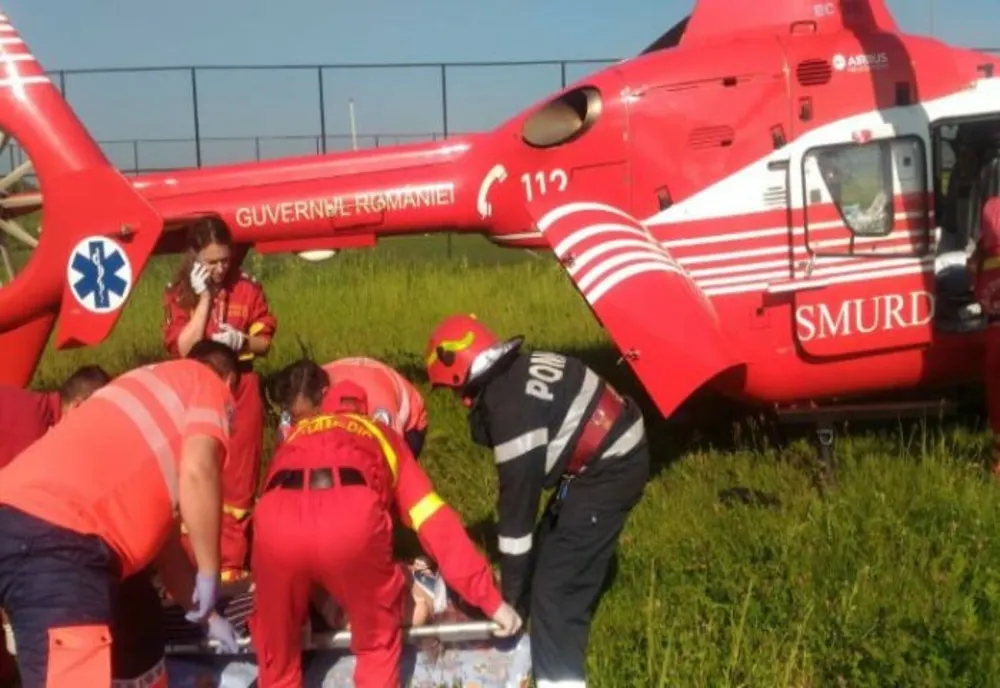 Accident grav pe DN1A. A fost solicitată intervenția elicopterului SMURD