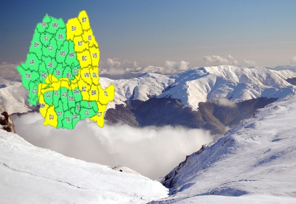 Codul galben rămâne valabil, dar crește viteza vântului, în Bucegi.