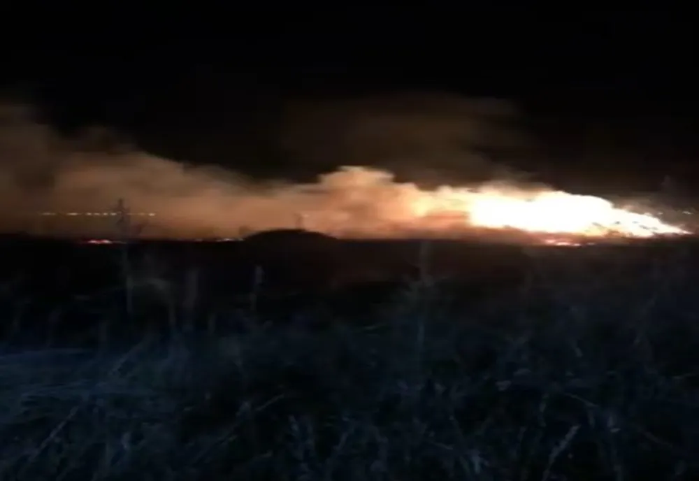 Incendii violente de vegetație uscată în Prahova. 210 hectare afectate de flăcări 