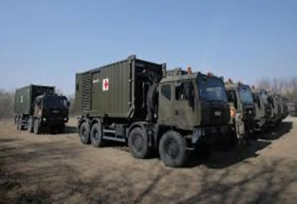 Fără precedent! Armata română face un spital în 5 zile. Primele imagini