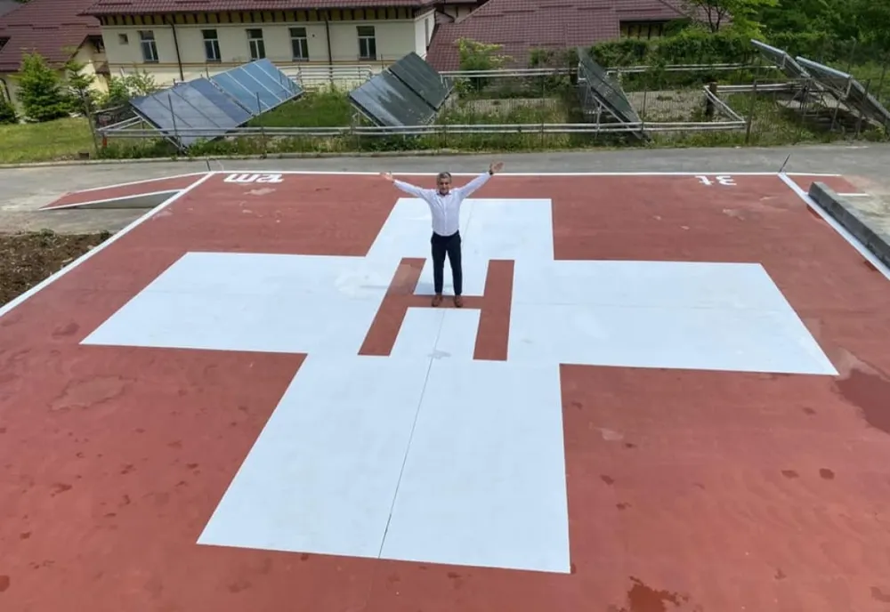 Heliport la Spitalul Orășenesc Sinaia, pentru zona Valea Prahovei