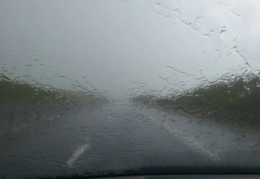 Ploaie torențială pe Autostrada A3 București-Ploiești