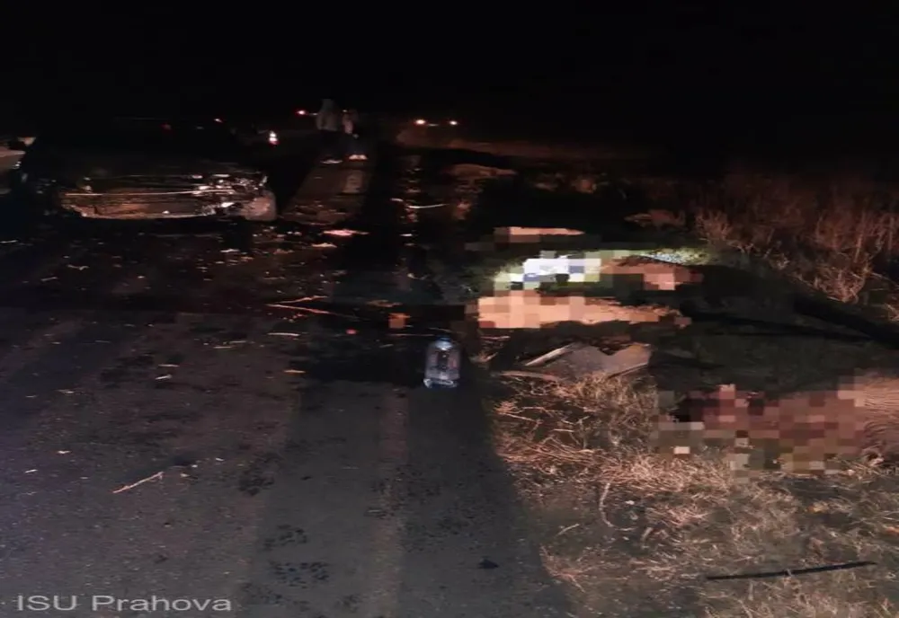 Prahova. Două persoane au fost rănite, după ce un autoturism a intrat într-o turmă de oi pe DN 1D