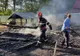 Incendiu la un depozit de cherestea dintr-o comuna prahoveană VIDEO