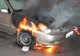 O mașină a luat foc în trafic la Câmpina
