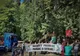 Protest al activiștilor de mediu împotriva tăierilor de arbori din zona Valea Cerbului, Bușteni 