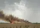 Incendiu puternic, pe DN 1, din cauza unui fulger. Traficul pe DN1, restricționat din cauza fumului