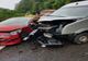 FOTO Trafic restricționat pe DN1, în zona Posada, din cauza unui accident 
