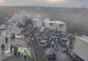 Accident în lanţ pe o autostradă din Ungaria, urmat de un incendiu masiv. Trei români au fost răniţi